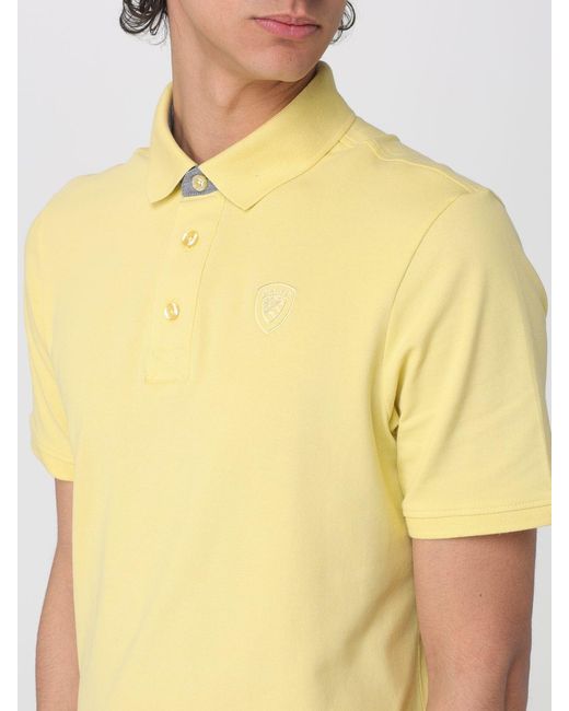 Blauer Yellow Cotton Polo Shirt for men