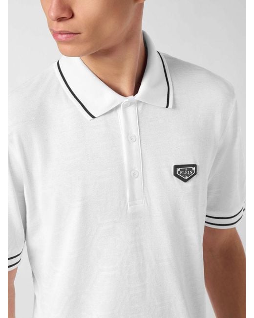 Philipp Plein White Polo Shirt for men
