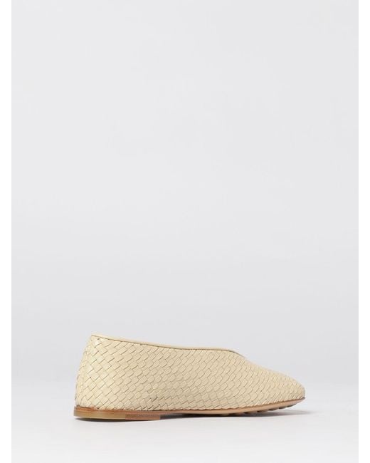 Bottega Veneta Natural Rosa Woven Leather Ballerinas