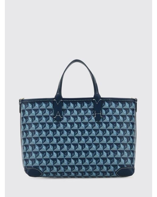 Anya Hindmarch Blue I Am A Plastic Bag Coated Cotton Bag