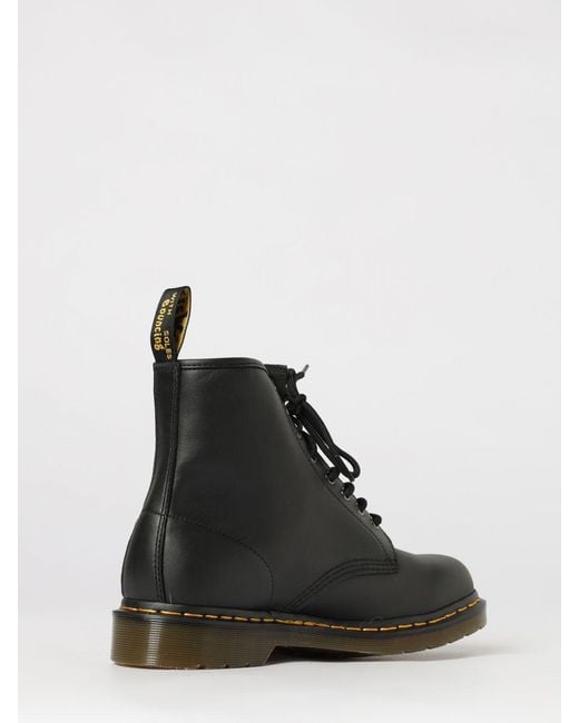 Dr. Martens Black Lace-Up Nappa Leather Combat Boots With Logo Pull-Tab for men