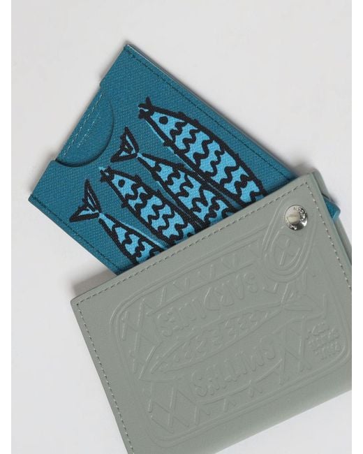 Paul Smith Gray Sardines Leather Credit Card Holder for men