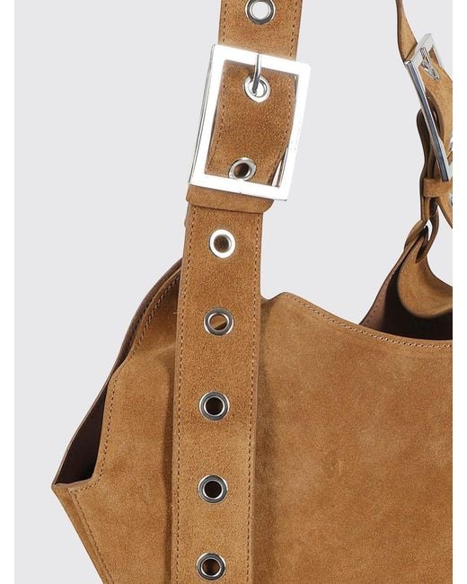 Dondup Brown Leather Hobo Bag