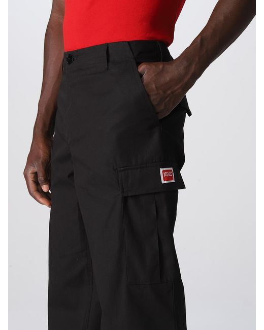 KENZO Black Trousers for men