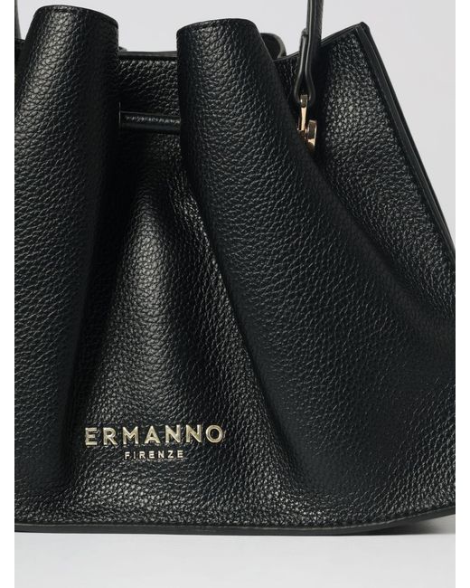ERMANNO FIRENZE Black Polyurethane Bag