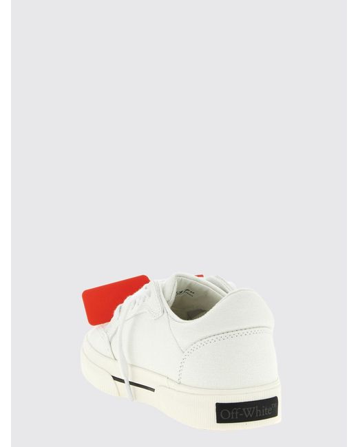 Off-White c/o Virgil Abloh White Vulcanized Cotton Canvas Sneakers
