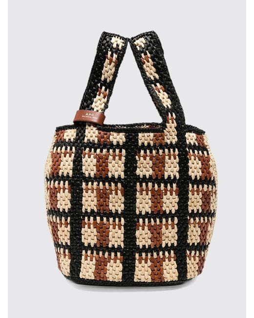 A.P.C. Multicolor Small Panier Pecan Handbag