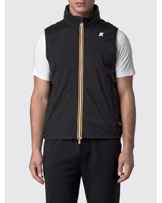 K-Way Black Nylon Vest for men