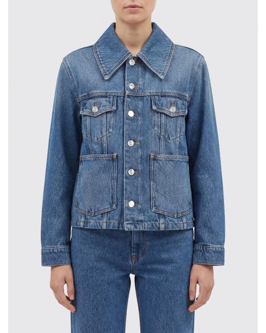Ganni Blue Organic Cotton Denim Jacket