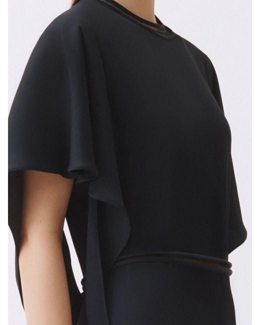 Fabiana Filippi Blue Asymmetric Viscose Dress