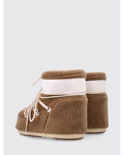 Moon Boot Brown Flat Ankle Boots