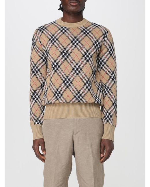 Burberry Natural Knit Argyle Sweater for men