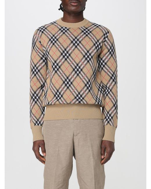 Burberry Natural Knit Argyle Sweater for men