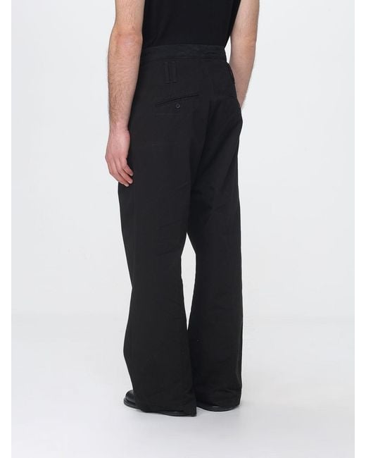 NAMACHEKO Black Cotton Drawstring Wide-Leg Trousers for men