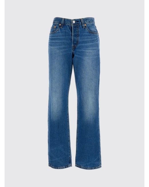 Levi's Blue 501 Straight Denim Jeans