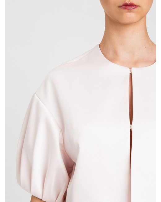 Twinset White Cropped Crêpe Jacket