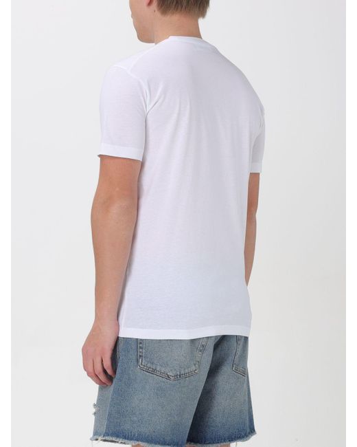 T-shirt Icon in cotone di DSquared² in White da Uomo