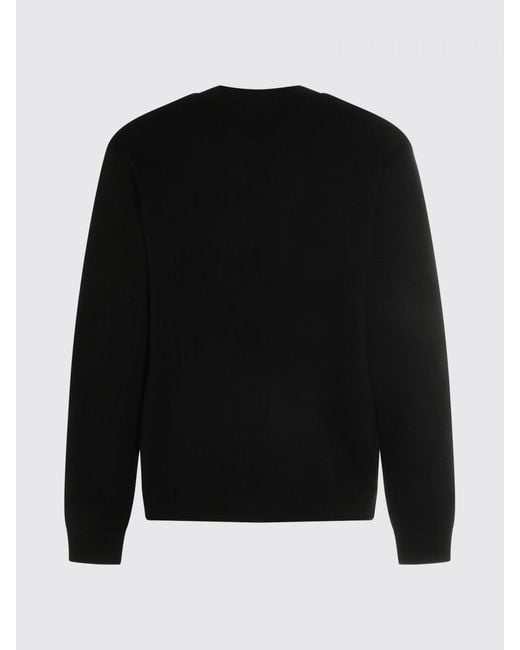 Carhartt Black All-Over Jacquard Logo Cotton Crewneck Jumper for men