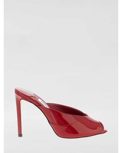 Jimmy Choo Red Brigitte Patent Leather Mules
