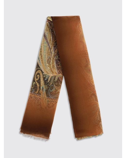 Etro Brown Scarf for men