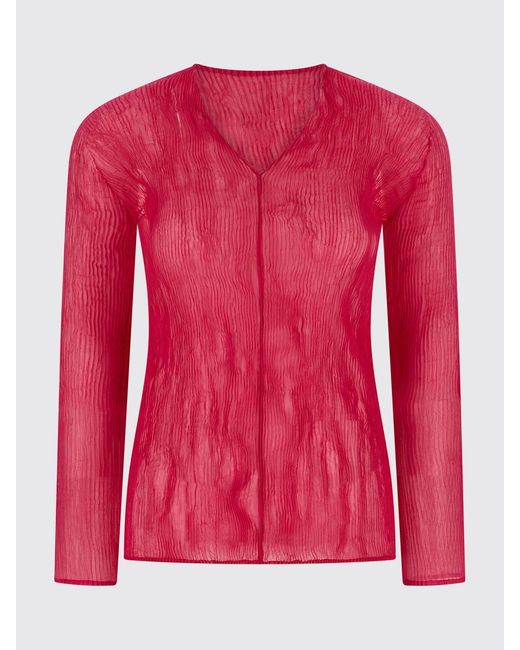 Issey Miyake Red Jersey Top