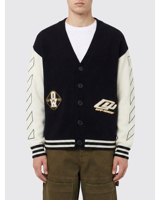 Off-White c/o Virgil Abloh Blue Cotton Cardigan for men