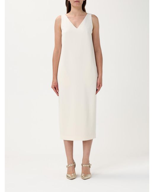 Theory Natural Midi Dress Sleeveless Vneck