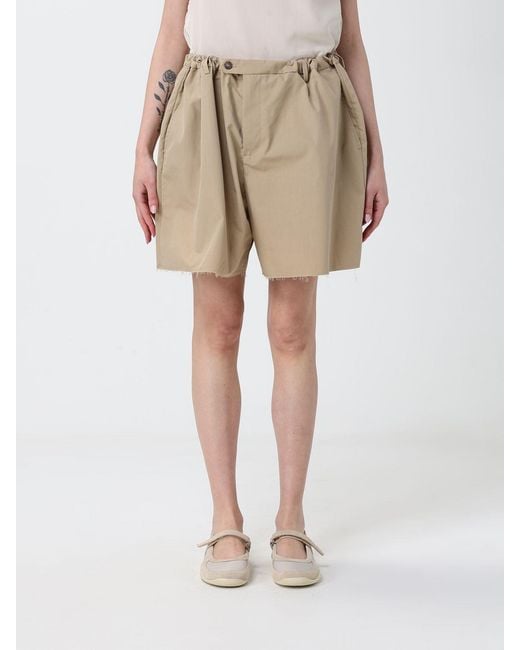 MM6 by Maison Margiela Natural Cotton Blend Shorts