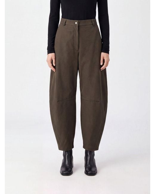 Herno Black High-Waisted Wide-Leg Trousers