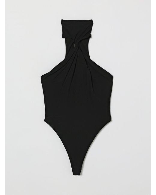 Elisabetta Franchi Black Stretch Viscose Bodysuit Top