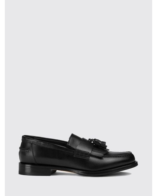 Doucal's White Smoked Leather Loafers With Fringes And Tassels for men