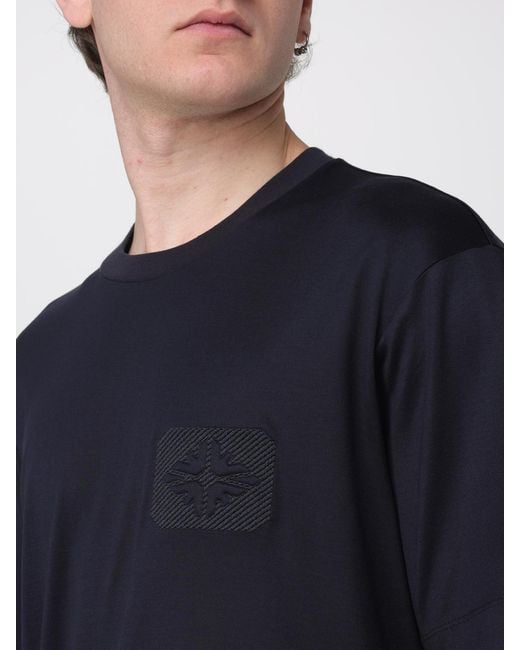 Emporio Armani Blue Lyocell T-Shirt for men