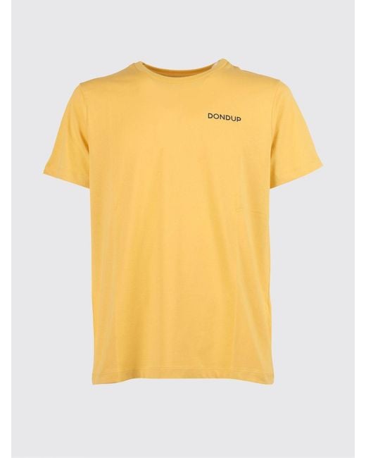 Dondup Yellow Cotton Crew-Neck T-Shirt for men