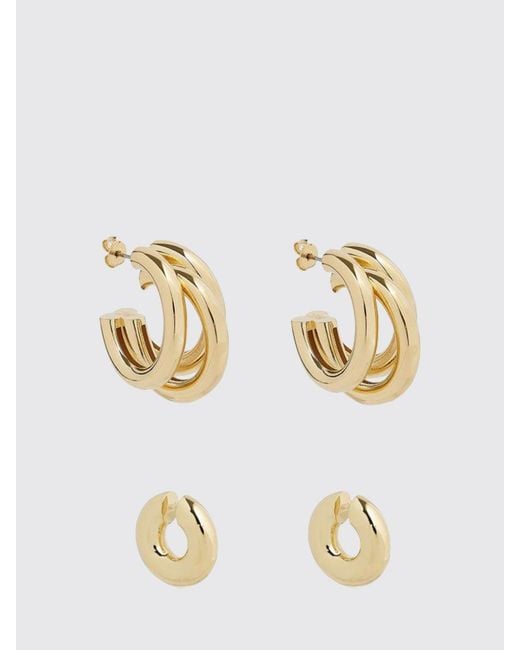 Rabanne White Duo Ohrringe + Ear Cuff Set Aus Messing