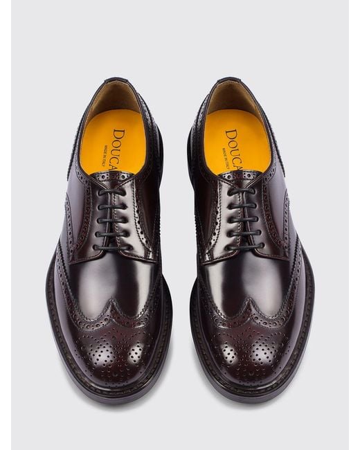 Doucal's White Brogue Shoes for men