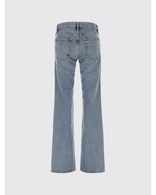 FRAME Blue High-Waisted Flared Jeans