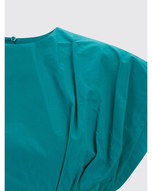 Pinko Blue Asparago Cropped Cotton Top