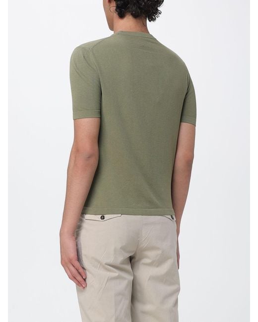 Brooksfield Green Cotton Crew Neck Sweater for men