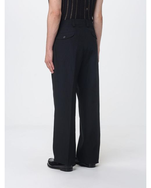 Laneus Black Wide Leg Trousers for men