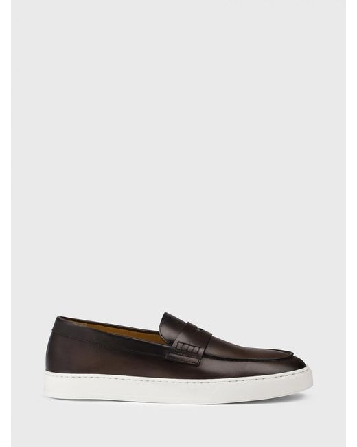 Doucal's White Leather Loafers for men