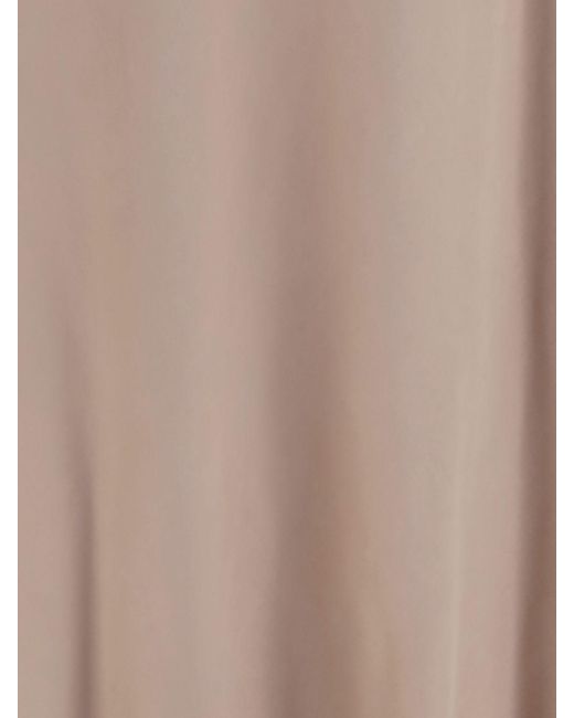 Fabiana Filippi Pink High-Waisted Lyocell Satin Long Pencil Skirt