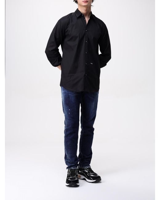 DSquared² Blue Poplin Shirt for men
