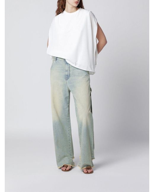 DARKPARK Blue Cotton Baggy Jeans
