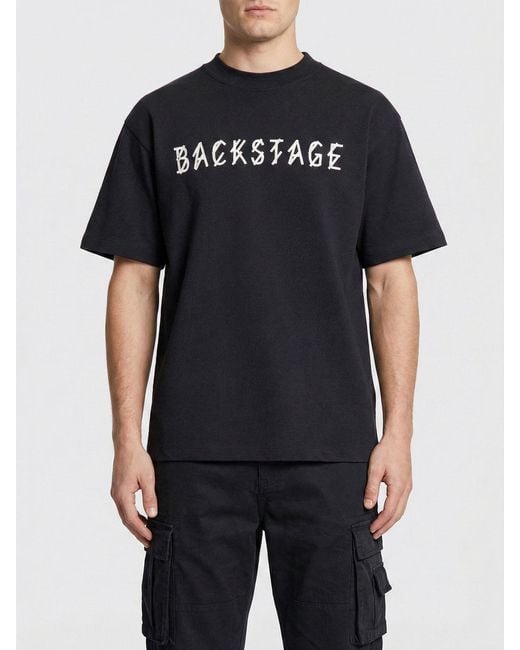 44 Label Group Black Maxi Logo Cotton T-Shirt for men