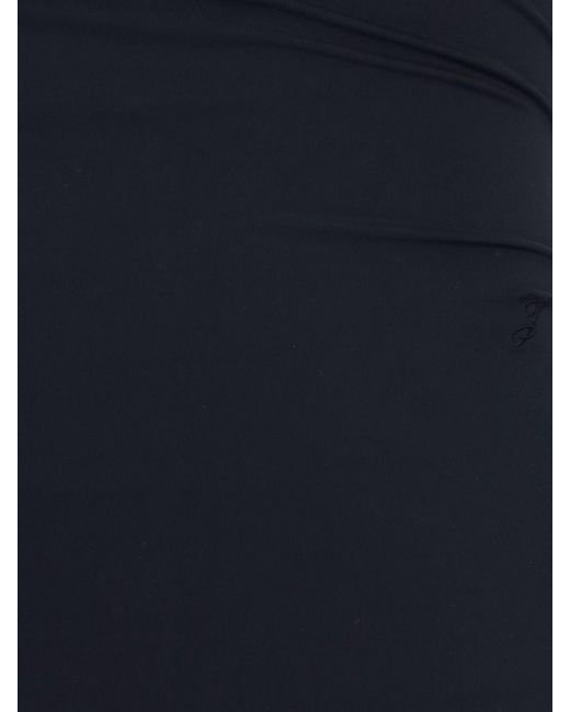 Jacquemus Blue One-Piece Swimsuit With Open Back And Self-Tie Fastenings