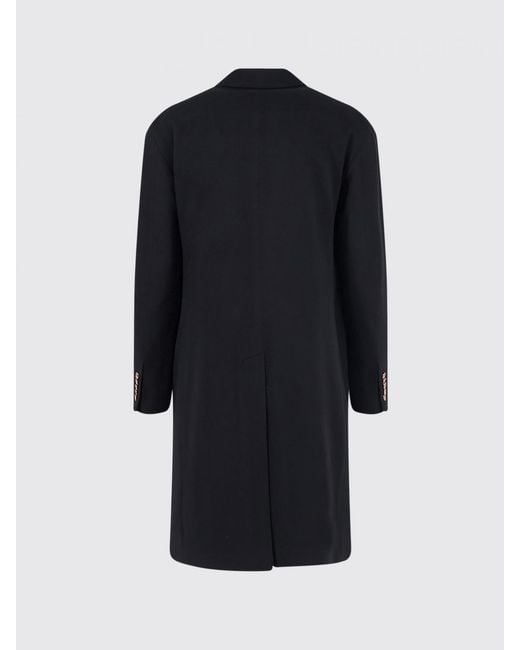 Tagliatore Blue Double-Breasted Long Coat for men