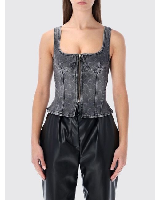 Top Bustier di MARINE SERRE in Blue