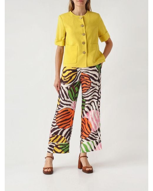 Maliparmi Yellow Linen Blend Jacket