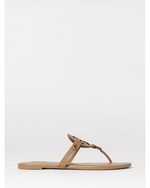 Tory Burch Natural Miller Leather Sandal
