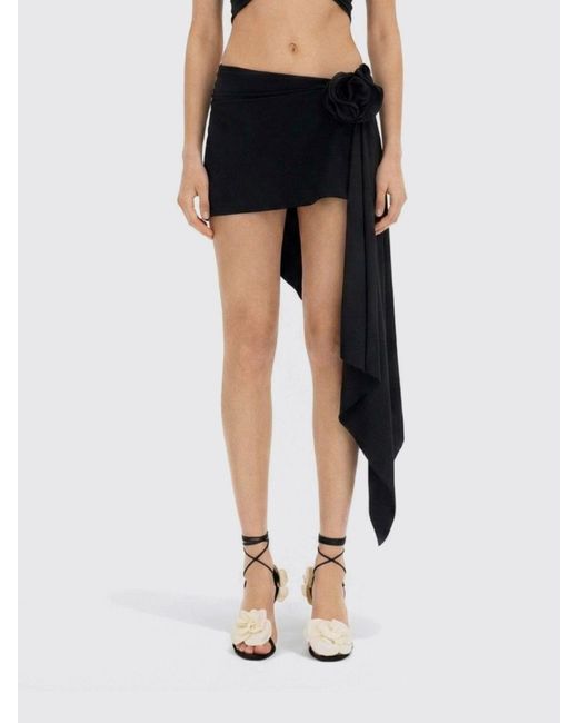 Magda Butrym Black Asymmetric Polyamide Skirt